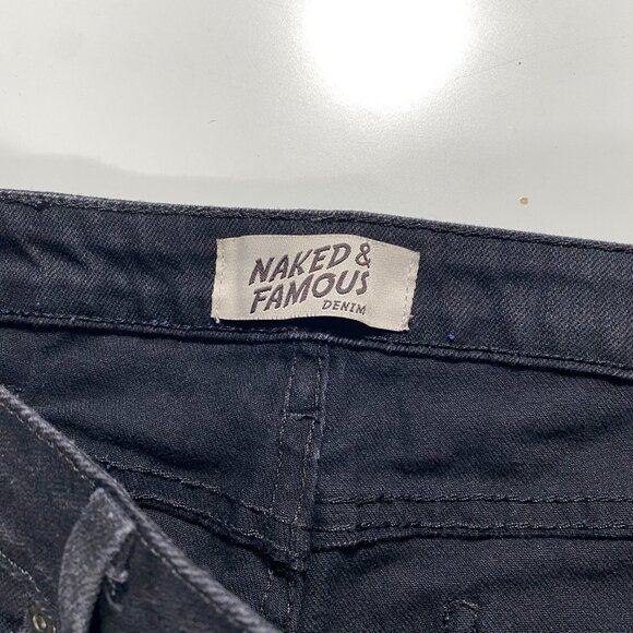 Naked & Famous SuperSkinnyGuy Black Denim Jeans men's size 31x27 - Picture 4 of 9